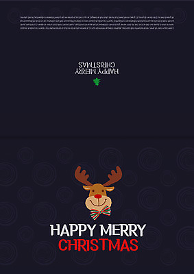템플릿 기념일 리본 크리스마스 카드템플릿 크리스마스카드 사람없음 크리스마스트리 루돌프 원형 이미지템플릿 AI파일 도형 사슴 카드_감사 이벤트 파일형식 벡터