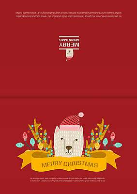 템플릿 기념일 리본 크리스마스 두마리 카드템플릿 곰 조명 크리스마스카드 사람없음 이미지템플릿 AI파일 동물 2 포유류 카드_감사 이벤트 파일형식 벡터