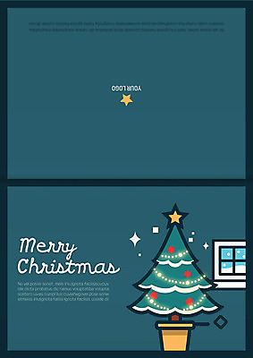 템플릿 기념일 별 크리스마스 카드템플릿 창문 조명 크리스마스카드 사람없음 크리스마스트리 이미지템플릿 AI파일 자연요소 카드_감사 이벤트 파일형식 벡터