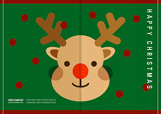 템플릿 기념일 크리스마스 카드템플릿 크리스마스카드 사람없음 루돌프 점 원형 이미지템플릿 AI파일 도형 사슴 카드_감사 이벤트 파일형식 벡터