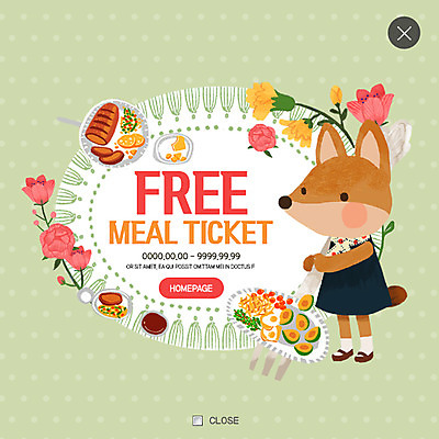 PSD 템플릿 접시 꽃 음식 웹템플릿 팝업 이벤트팝업 웹팝업 요리 이벤트 사람없음 세일 쿠폰 여우 레이어팝업 이미지템플릿 식물 식기 포유류 파일형식