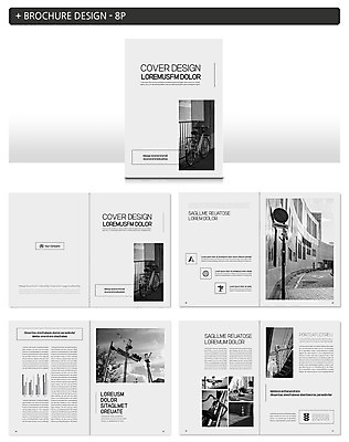 템플릿 ZIP 도로 흑백 팜플렛 사람없음 일본 자전거 표지판 신호등 인디자인 INDD 이미지템플릿 아시아 길 교통시설 알림판 촬영기법 바이크 파일형식