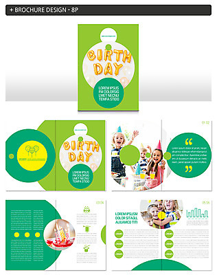 서양인 외국인 템플릿 여자 남자 ZIP 어린이 팜플렛 여러명 원형 생일파티 생일 인디자인 INDD 이미지템플릿 도형 기념일 다수 사람 인종 파일형식