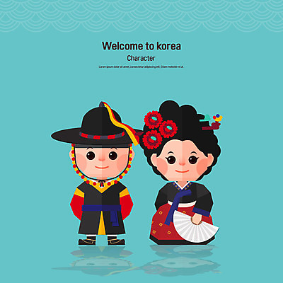 전신 캐릭터 한국전통 전통 여자 남자 일러스트 전통캐릭터 성인 두명 부채 전통의상 한복 전통행사 기생 사또 일러캐릭터 AI파일 직업 한국 사람 이벤트 파일형식 벡터