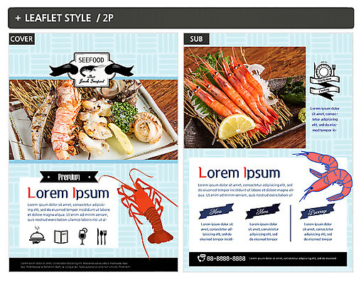 템플릿 ZIP 포스터 리플렛 새우 사람없음 바닷가재 해산물 전단템플릿 전단 새우구이 인디자인 INDD 이미지템플릿 갑각류 가재 구이 홍보물 파일형식