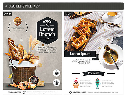 템플릿 ZIP 포스터 커피 빵 리플렛 디저트 사람없음 바게트 전단템플릿 전단 머핀 와플 인디자인 INDD 이미지템플릿 음료 음식 홍보물 파일형식