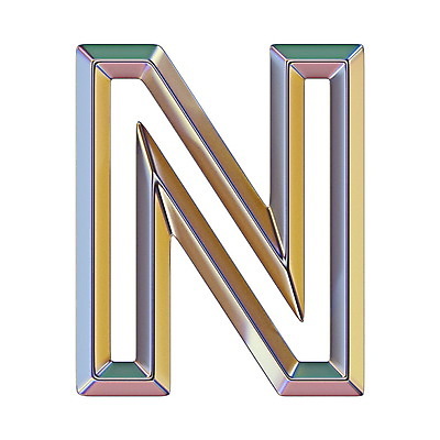 JPG 해외이미지 알파벳 일러스트 텍스트 타이포그라피 사람없음 옆모습 그래픽 컬러풀 금속 고급 N 광택 복잡 세련 해외202004 해외일러스트 문자 영어 뷰포인트 컬러 컨셉 재질 파일형식 이미지허브