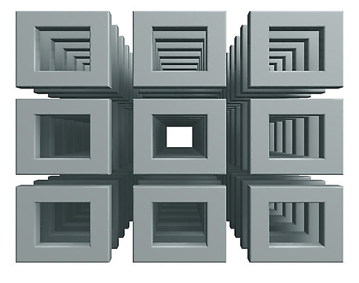 포토 JPG 해외이미지 모양 디자인 백그라운드 컨셉 일러스트 건축양식 창문 상상 추상 미래 사람없음 그래픽 3D 블록 기둥 오픈 터널 큐브 통로 복고 방법 직진 해외202004 해외일러스트 건축 길 무늬 디지털합성 파일형식 이미지허브