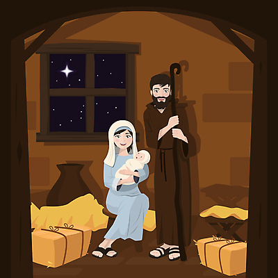포토 JPG 해외이미지 디자인 행복 종교 크리스마스 일러스트 가족 휴가 미술 사람없음 성경 축하 아기 예수 플랫 성자 야간 12월 만화 장면 신성 요셉 베들레헴 신앙심 해외202004 해외일러스트 자연요소 기념일 감정 기독교 컨셉 종교용품 관계 문화예술 사람 신_종교 날짜 파일형식 이미지허브