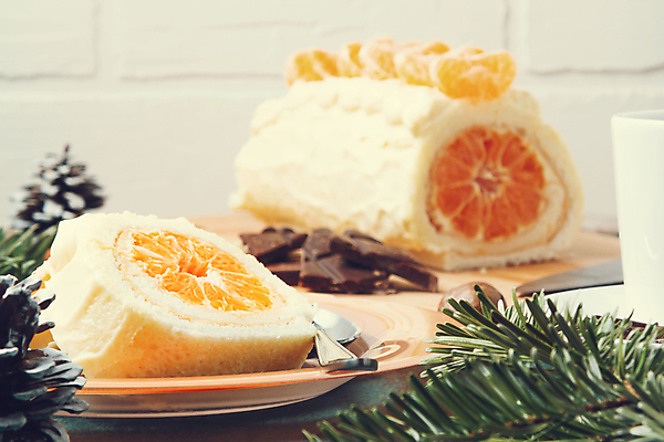 포토 JPG 해외이미지 단면 디저트 귤 실내 사람없음 롤케이크 해외202004 해외포토 음식 과일 내부 케이크 파일형식 이미지허브