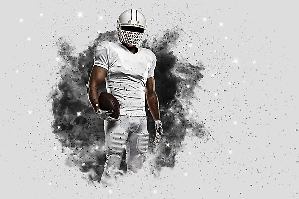 포토 JPG 해외이미지 남자 스포츠 유니폼 공 한명 사람 운동복 미식축구 축구 미국 헬멧 럭비공 미식축구선수 해외202004 해외포토 1 옷 북아메리카 운동선수 구기 보호장비 럭비용품 파일형식 이미지허브