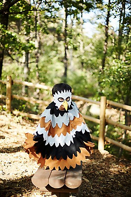 포토 JPG 주간 전신 남자 어린이라이프 어린이 조류 한명 앉기 야외 앞모습 분장 귀여움 한국인 숲속 역할놀이 코스프레 소년한명만 국내포토 자연요소 동물 1 라이프스타일 뷰포인트 컨셉 모션 놀이 사람 동양인 숲 남자한명만 소년만 파일형식