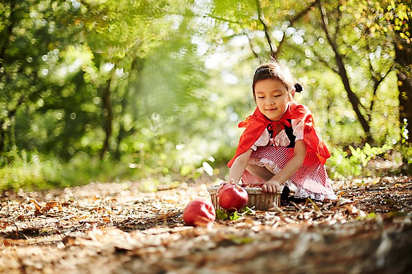 포토 JPG 주간 전신 응시 여자 어린이라이프 어린이 한명 미소 앉기 야외 앞모습 분장 귀여움 한국인 사과 숲속 담기 빨간망토 사과바구니 역할놀이 코스프레 소녀한명만 국내포토 자연요소 1 라이프스타일 시선 뷰포인트 컨셉 과일 모션 놀이 표정 사람 동양인 바구니 숲 망토 여자한명만 소녀만 파일형식