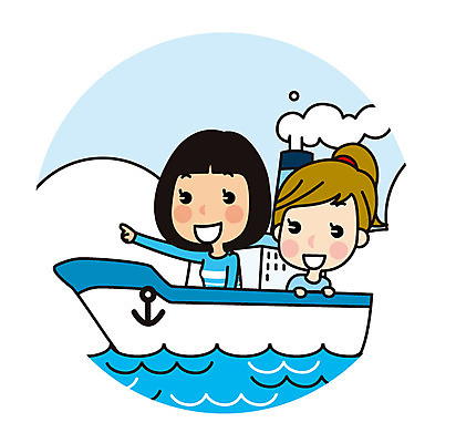 여자 유럽 해외여행 여행 일러스트 상반신 성인 두명 친구 가리킴 선박 국내일러스트 AI파일 해외 나라 수상교통 관계 사람 손짓 파일형식 벡터