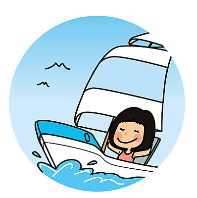 여자 유럽 바다 해외여행 여행 요트 일러스트 한명 상반신 성인 선박 국내일러스트 AI파일 1 해외 나라 수상교통 배_교통 사람 파일형식 벡터