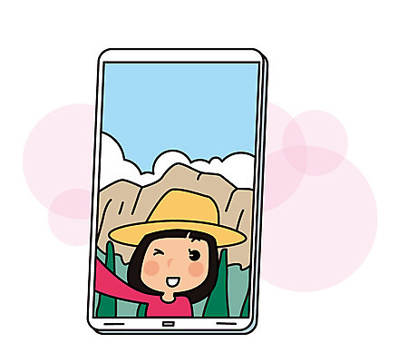 여자 유럽 해외여행 여행 일러스트 한명 상반신 성인 관광지 스마트폰 셀프카메라 국내일러스트 AI파일 1 해외 나라 사람 핸드폰 스마트기기 사진촬영 파일형식 벡터