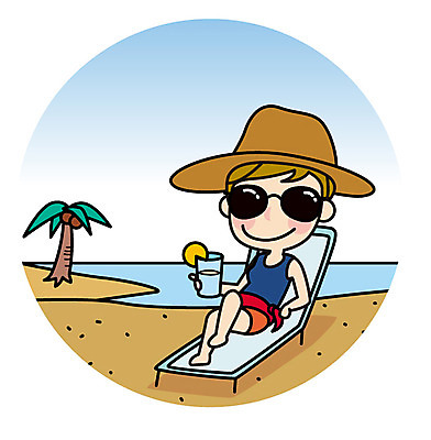 전신 여자 유럽 바다 해외여행 여행 일러스트 한명 성인 여름 야자수 휴양지 선베드 국내일러스트 AI파일 나무 1 해외 계절 나라 의자 사람 장소 파일형식 벡터