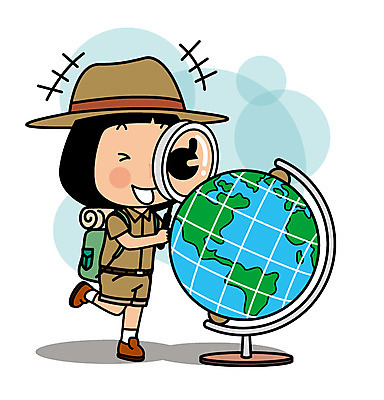 전신 여자 유럽 해외여행 여행 일러스트 돋보기 한명 서기 성인 지구본 모험가 국내일러스트 AI파일 1 해외 나라 모션 사람 파일형식 벡터