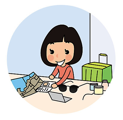 여자 유럽 해외여행 여행 지도 일러스트 한명 상반신 성인 선글라스 여행가방 화장품 여권 짐싸기 국내일러스트 AI파일 1 해외 나라 안경 가방 사람 뷰티 파일형식 벡터