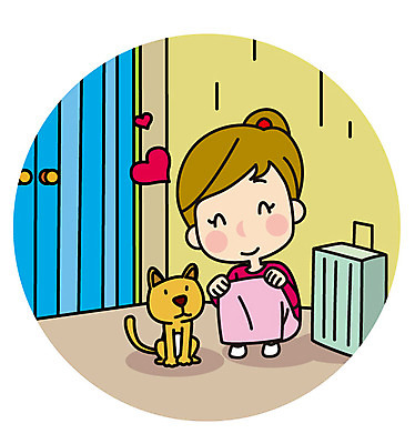 전신 여자 유럽 해외여행 여행 일러스트 한명 웃음 앉기 성인 귀여움 캐리어 고양이 하트 반려 국내일러스트 AI파일 모양 1 해외 나라 컨셉 포유류 모션 표정 사람 반려동물 여행가방 파일형식 벡터