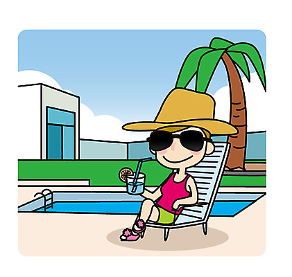 전신 여자 유럽 해외여행 여행 일러스트 수영장 한명 앉기 성인 선글라스 야자수 선베드 음료수병 국내일러스트 AI파일 나무 1 해외 나라 안경 의자 모션 사람 병_담는 파일형식 벡터
