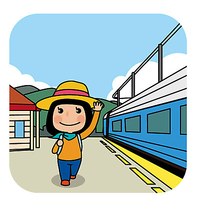 전신 여자 유럽 해외여행 여행 일러스트 산 한명 성인 기차 기차역 국내일러스트 AI파일 1 해외 나라 육상교통 대중교통 사람 역 파일형식 벡터