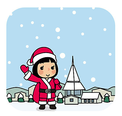 전신 여자 유럽 해외여행 여행 일러스트 산타옷 주택 한명 서기 성인 산타마을 산타클로즈 국내일러스트 AI파일 1 해외 옷 나라 크리스마스 모션 사람 건물 파일형식 벡터