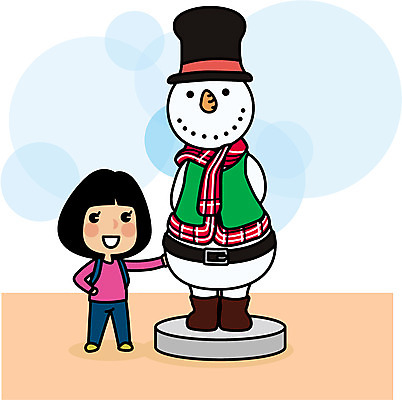 전신 여자 유럽 해외여행 여행 일러스트 눈사람 한명 서기 성인 국내일러스트 AI파일 1 해외 나라 모션 사람 파일형식 벡터