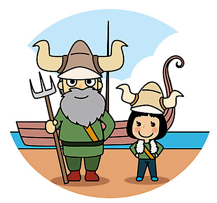 전신 전통 여자 남자 유럽 해외여행 여행 일러스트 북유럽 성인 두명 체험 바이킹 선박 국내일러스트 AI파일 해외 나라 컨셉 수상교통 사람 파일형식 벡터