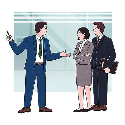 전신 PSD 여자 남자 일러스트 회사 회의 서기 성인 세명 비즈니스라이프 사무실 업무 직장인 비즈니스맨 비즈니스우먼 국내일러스트 직업 라이프스타일 비즈니스 모션 사람 작업 파일형식