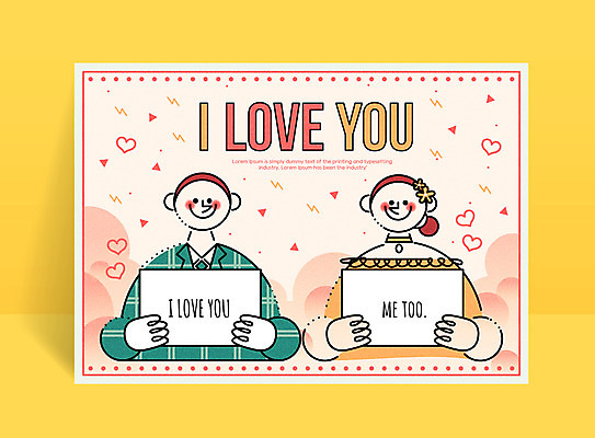 커플 여자 남자 일러스트 사랑 이벤트 상반신 성인 두명 기쁨 하트 콜라주 아이러브유 국내일러스트 AI파일 모양 감정 관계 사람 파일형식 벡터