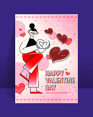 전신 여자 일러스트 발렌타인데이 사랑 한명 서기 이벤트 성인 초콜릿 기쁨 하트 콜라주 손하트 국내일러스트 AI파일 모양 1 감정 모션 데이이벤트 디저트 사람 손짓 파일형식 벡터