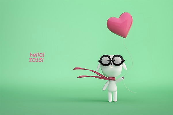 PSD 편집이미지 한마리 새해 3D캐릭터 들기 사람없음 3D 개 신년캐릭터 개캐릭터 하트풍선 2018년 무술년 편집3D 캐릭터 1 동물캐릭터 포유류 모션 하트 연도 디지털합성 풍선 파일형식