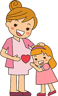 전신 여자 어린이 일러스트 서기 웃음 성인 두명 임산부 하트 질병 예방 예방접종 국내일러스트 AI파일 모양 의학 모션 표정 사람 임신 접종 파일형식 벡터
