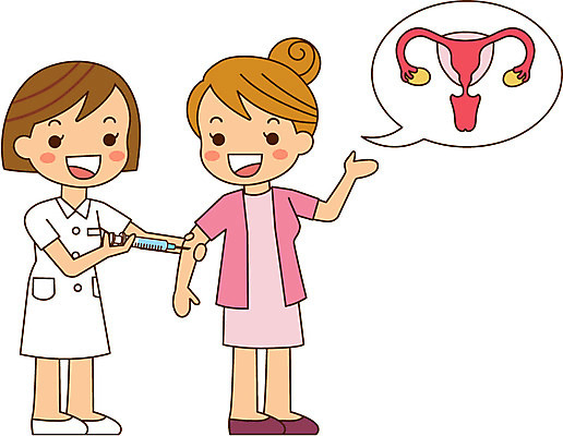전신 여자 일러스트 주사기 서기 성인 두명 간호사 질병 예방 자궁 예방접종 자궁경부암 국내일러스트 AI파일 의학 의료기기 모션 사람 의료진 장기_의학 암 접종 파일형식 벡터