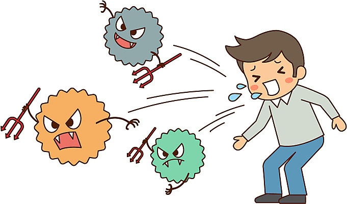 전신 남자 일러스트 한명 성인 바이러스 질병 예방 박테리아 감기약 기침 예방접종 국내일러스트 AI파일 1 의학 사람 약 접종 파일형식 벡터