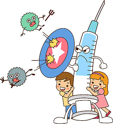전신 여자 남자 어린이 일러스트 주사기 두명 수비 바이러스 질병 예방 방패 백신 예방접종 백신접종 부스터샷 위드코로나 국내일러스트 AI파일 의학 의료기기 모션 사람 사회이슈 접종 파일형식 벡터