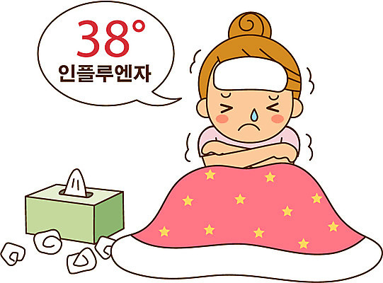 여자 일러스트 한명 앉기 상반신 성인 이불 고통 화장지 질병 감기 예방 고열 예방접종 인플루엔자 국내일러스트 AI파일 1 감정 의학 침구 모션 사람 바이러스 온도 접종 파일형식 벡터