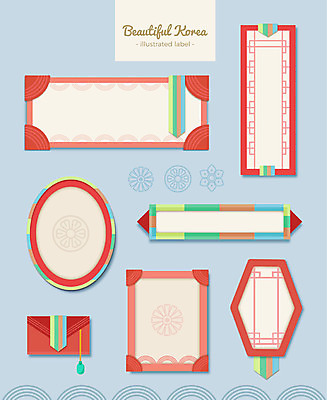 한국전통 액자 패턴 일러스트 프레임 사람없음 세트 전통무늬 라벨 편지 색동 프레임일러스트 전통프레임 국내일러스트 AI파일 전통 무늬 한국 파일형식 벡터