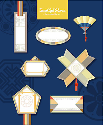 한국전통 액자 패턴 일러스트 프레임 사람없음 세트 전통무늬 라벨 부채 격자 프레임일러스트 전통프레임 국내일러스트 AI파일 전통 무늬 한국 파일형식 벡터