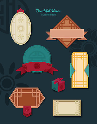 한국전통 액자 패턴 일러스트 프레임 선물 사람없음 세트 전통무늬 라벨 격자 프레임일러스트 전통프레임 국내일러스트 AI파일 전통 무늬 한국 파일형식 벡터
