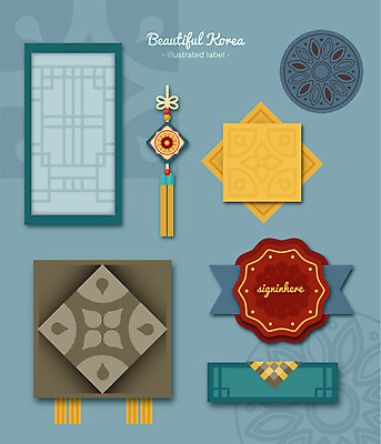 한국전통 패턴 일러스트 프레임 기와 사람없음 세트 전통무늬 라벨 노리개 격자 프레임일러스트 전통프레임 국내일러스트 AI파일 전통 무늬 전통소품 한국 파일형식 벡터