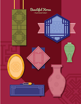한국전통 액자 패턴 일러스트 프레임 사람없음 세트 전통무늬 라벨 도자기 격자 옷핀 청자 프레임일러스트 전통프레임 국내일러스트 AI파일 전통 무늬 한국 파일형식 벡터