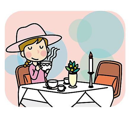 여자 유럽 여행 일러스트 탁자 한명 앉기 상반신 성인 마시기 차 찻잔 유럽여행 국내일러스트 AI파일 1 나라 음료 해외여행 가구 모션 잔 사람 파일형식 벡터