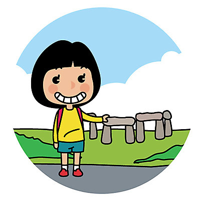 전신 여자 유럽 여행 일러스트 장난 유적지 영국 한명 서기 성인 유럽여행 스톤헨지 국내일러스트 AI파일 1 나라 해외여행 고건축 모션 사람 파일형식 벡터