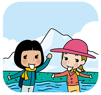 여자 유럽 여행 일러스트 서기 상반신 성인 두명 친구 우정 알프스 유럽여행 국내일러스트 AI파일 나라 해외여행 관계 모션 사람 파일형식 벡터