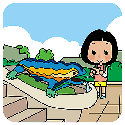 전신 여자 유럽 여행 일러스트 한명 서기 성인 분수대 도마뱀 유럽여행 구엘공원 국내일러스트 AI파일 1 공원 나라 해외여행 파충류 모션 사람 스페인 파일형식 벡터