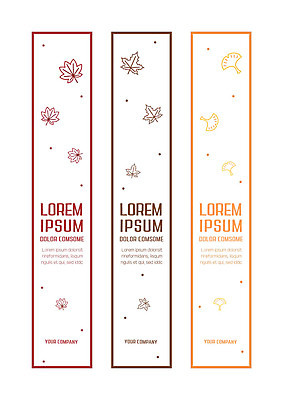 템플릿 배너템플릿 세로배너 단풍 사각프레임 사람없음 사각형 현수막 은행잎 배너세트 AI파일 도형 배너 잎 프레임 세로 세트 파일형식 벡터