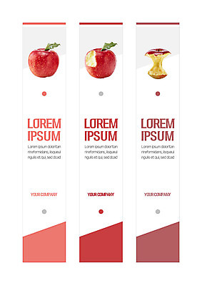 템플릿 배너템플릿 세로배너 사각프레임 사람없음 사각형 현수막 사과 배너세트 AI파일 도형 배너 과일 프레임 세로 세트 파일형식 벡터