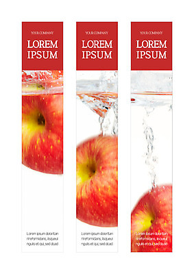 템플릿 배너템플릿 세로배너 사각프레임 사람없음 물 사각형 현수막 사과 배너세트 AI파일 자연요소 도형 배너 과일 프레임 세로 세트 파일형식 벡터